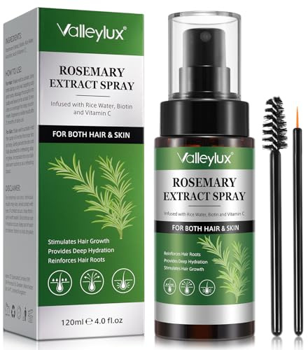 Rinforzante per Capelli al Rosmarino | Olio di Rosmarino per Capelli | Cura per Capelli Sottili, Secchi e Fragili, Lacca per capelli e pelle al rosmarino,120 ml