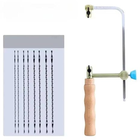 Sierra de afrontamiento con hojas de sierra de mano de metal para corte rápido, sierra antideslizante adecuada para madera, metal, plástico y manualidades de joyería