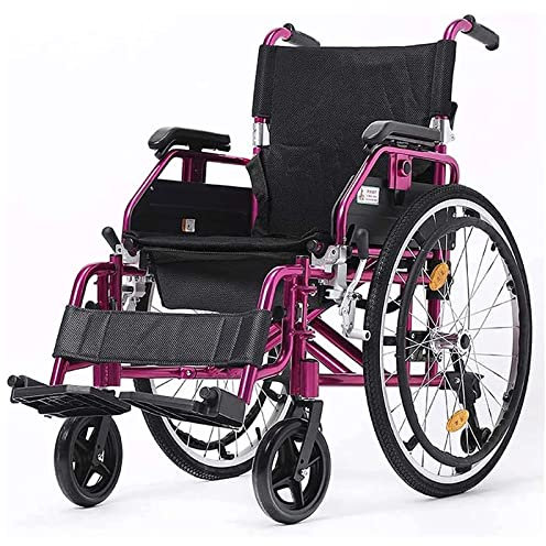 Silla de Ruedas móvil cómoda para Exteriores, para Personas Mayores y discapacitadas, Ligera, Plegable, Manual, autopropulsada, para Exteriores, cómoda, para Desplazamiento