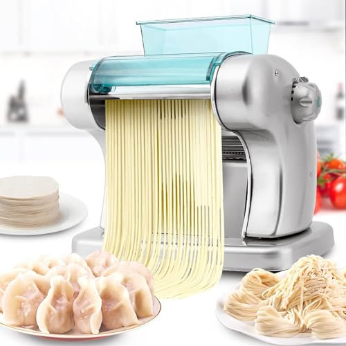 Macchina per la Pasta elettrica, Macchina per la Pasta Intelligente per la casa, Spessore 0,3-3 mm, capacità di Circa 5 kg/h, spegnimento Intelligente, stendipasta portat
