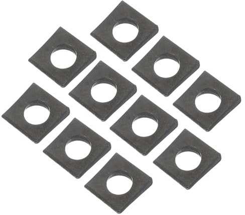 PATIKIL 20 Pcs Arandelas Cuadradas Biseladas M8 Espesor De 2 A 4.6mm Negro | Arandelas De Cuña En Acero Al Carbón, Para Nivelación De Calzas Hardware De Sujeción