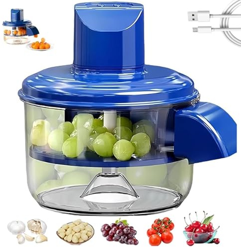 Automatic Vegetable Peeler, Electric Garlic Peeler, New Automatic Small Fruit Peeling Tool, Rechargeable Commercial Smart Fruit Peeler Machine, for Grapes, Garlic, Tomato, Cherry