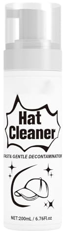 Soluzioni per la pulizia dei cappelli, in schiuma, portatile, per rimuovere il sudore, 200 ml, per lavare i cappelli, in cotone e poliestere, per caschi, macchie, sporco, odori, tessuto da bagno