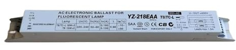 Balasto electrónico, Balasto electrónico de CA YZ-218EAA de 220-240 V, balasto electrónico de encendido instantáneo for lámparas fluorescentes T8/TC-L 18WX2 T8 15WX2