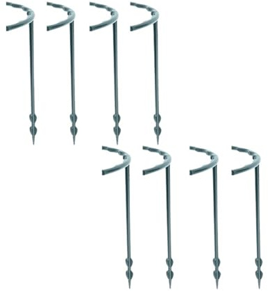 HNULGVI växtinsatser plastväxt stöd stapel ram växthus arrangemang halvcirkel fast stång inomhus klätterfäste för trädgård (16 cm – 8 st)
