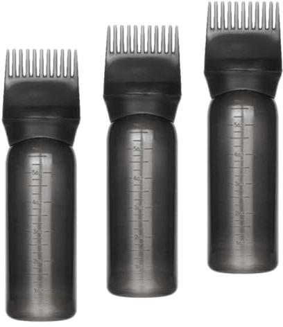 Artibetter Botella Material Pp Aplicadora de Peine de Raíz para Teñir el Cabello para Aplicación de Aceite y Tinte Cabello 3 Piezas 160ml Ligera y Elegante