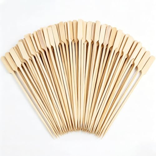 Brochettes en Bambou de 15 cm Pics en Bambou de Cocktail Pic Brochette Bois | Mini Bâtonnets de Bois pour Cocktails, Grillades, Pique Apéritifs, Fruits et Sandwichs - 100 Pièces