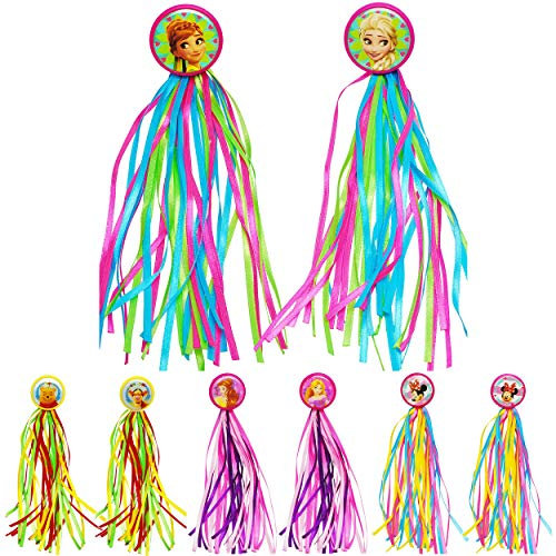 alles-meine.de GmbH Fahrradfransen/Quasten & Bänder - z.B. für Fahrrad - Mädchen Motiv - mit Befestigung für Lenker - Fahrrad Kinder - Fahrradbänder/Lenkerfransen - universal..