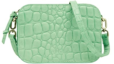 LIEBESKIND Berlin Damen Croco Luka Crossbody Umhängetasche, Small (HxBxT 14.5cm x 20.5cm x 7cm), spring water