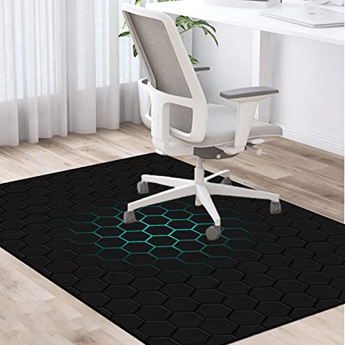 PLMM Bodenschutzmatte Gaming Teppich Unterlage Schreibtischstuhl Bürostuhl Rutschfest Mehrzweck Stuhlteppich 90×120CM