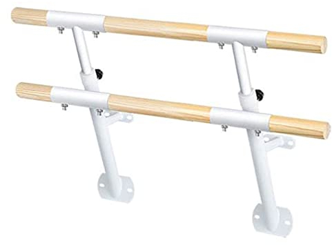 Doppelte Ballettstange, wandmontierte Ballettstange mit Fester Stange, Balance, Tanz oder aktives Training, gut ausbalanciert für Kinder und Erwachsene (Farbe: Weiß, Größe: 2 m) (Weiß 2 m) (Weiß 2 m)