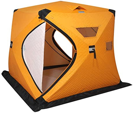 TERPCO Leichtes Campingzelt, Winter-Angelhaus, Outdoor-Pop-EIS-Angelschutz im Winter, 4-Personen-EIS-Angelzelt, geeignet für den Winter