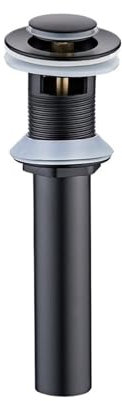 Bonde De Lavabo Lavabo de salle de bains noir mat, Drain Pop-Up, double Style, clic-clac, vanité, égouttoir à déchets Siphon Lavabo (Color : With overflow C)