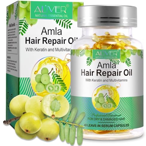 P-Beauty Bio Haaröl Amlaöl mit Keratin - 40Stück für äußere Anwendung, Haaröl Haarwachstum - Kopfhautpflege, Haarpflege - gegen Haarausfall, festigt die Haarstruktur - Öl für strapaziertes Haar