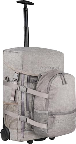 normani Reisetasche (2-teilig) - Handgepäck Trolley mit Rucksackfunktion Bordgepäck Travel Bag 37L und 5 Fächern 50x37x20 cm Farbe Beige Größe OneSize