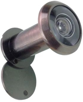 OSALADI Mirilla De Seguridad De Para Puerta Visor Prying-resistant Con Gran Ángulo De Visualización y Tapa Trasera Bronce Rojo Antiguo