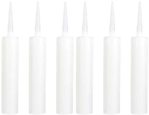 Operitacx Lot De 6 Tubes De Calfeutrage Vides Réutilisables 10 Oz Plastique Pour Pistolet À Silicone Scellement Et Réparations Domestiques Faciles À Utiliser