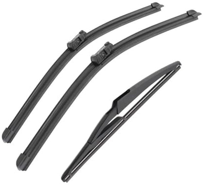 IPEVMLZ 3 Stück Scheibenwischer Für Peugeot 2008 2013 2014 2015 2016 2017 2018 Front- Und Heckwischerblätter Auto-Zubehör 26+16+11(3 Stck.)
