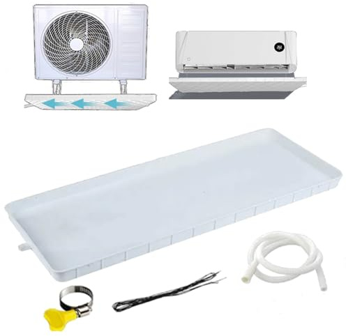 YANGLLYJ Air Conditioner Drip Pan, AC Drip Pan with Drain, Portable Air Conditioner Drip Pan for Changing Oil/Air Conditioner Heat Pump Systems(91.5x45cm/36x17.7in)