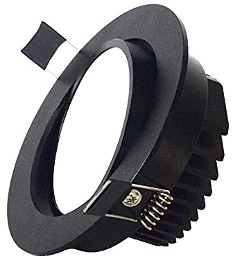 Pannello di Illuminazione Interna Minimalista Moderno Nero ad Alta Tensione da Incasso, Lampada Rotonda in Alluminio LED Chip a Risparmio energetico, faretto da Incasso da 12 W, Super Luminoso, p