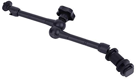SIXRUN 11 Zoll Magic Arm Aluminium Verstellbares Kamerazubehör mit Zwei 360-Grad-Kugelköpfen für Stabile Aufnahmen