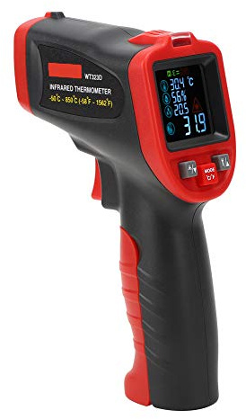 Garosa Termometro a Infrarossi con Display LCD a Colori, Ampio Intervallo -50 ℃ a 850 ℃, emissività Regolabile per Uso Industriale
