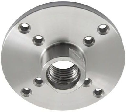 1 Stück Drehbank-Planscheibe, Durchmesser 4 Zoll, for Holzbearbeitungsmaschinen, Flansch-Planscheibe, komplett aus Stahl(M33*3.5)