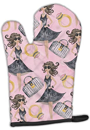 Caroline 's Treasures bb7500ovmt Watercolor Fashion Diva auf rosa verziert Ofenhandschuh, 30,5 x 21,6 cm Multicolor