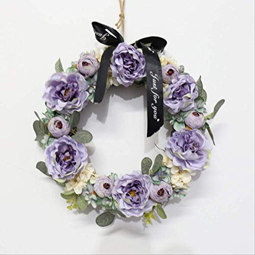 Vimmor Mehrere Arten Seide Pfingstrose Künstliche Blumen Kränze Tür Perfekte Qualität Simulation Girlande Für Hochzeit Home Party Dekoration 25CM Lila Teerose