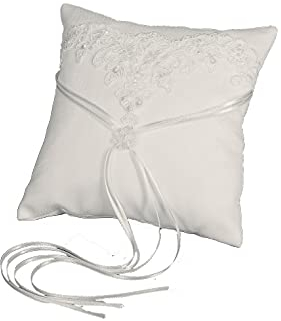 Generisch Ringkissen Ivory Elfenbein Hochzeitsaccessoires Kissen für Eheringe Ringe Hochzeit Accessoires