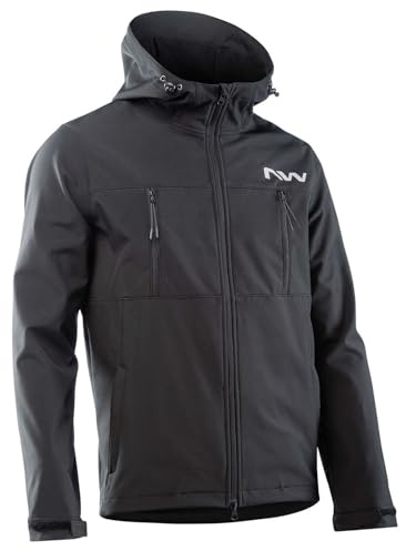 Northwave Herren Easy Out Softshell Giacca Jacke, Schwarz, L