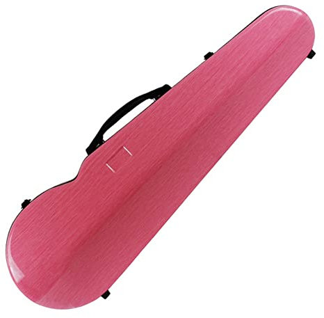 HDYNUZ 3/4 4/4 Universal-Hartschalenkoffer für Violine Leichter Violinkoffer aus Kohlefaser Integriertes Hygrometer mit Schultergurt 1,9-kg-Koffer (Color : Pink)