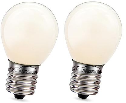 Ruiandsion E17 LED Glühbirne AC 220V Warmweiße 4SMD LED Glühbirne für Kühlschrank Gefrierschrank Decke Beleuchtung Lampe (2er Pack)