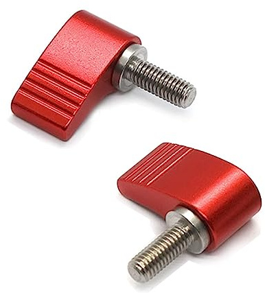 YINRUISCREW M8 x 30 mm Schrauben mit Griff, Rändelschrauben, Außengewinde, drehbarer Knauf, verstellbare Rändelschraube, Drehknopf mit einzelnem Flügel, 2 Stück (M8 x 30 mm, rot)