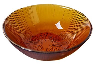 soulnioi Bol à tremper en cristal de verre, assiette d'assaisonnement avec incrustation dorée, mini bols à dessert, petit plat à sauce soja pour la maison, une fête de mariage – Ambre