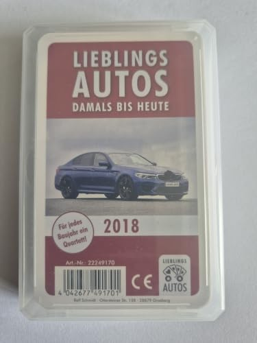 Lieblings Autos Auto Quartett 2018 Baujahr Geburtsjahr 8. Geburtstag Geschenk Spielkarten Neu