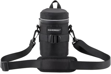 XAMOREST Kamera-Objektivtasche (Nylon, Schwarz, XL (10.5cm x 18.5cm))