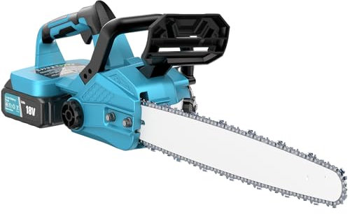 SeeSii Tronçonneuse à Batterie 10000mAh, 16&18 Pouces Tronconneuse Electrique sans Fil, Tronçonneuse 36V Avec Lubrification Automatique Et Tension De Chaîne Sans Outil, Scie Puissante Pour Les Arbres