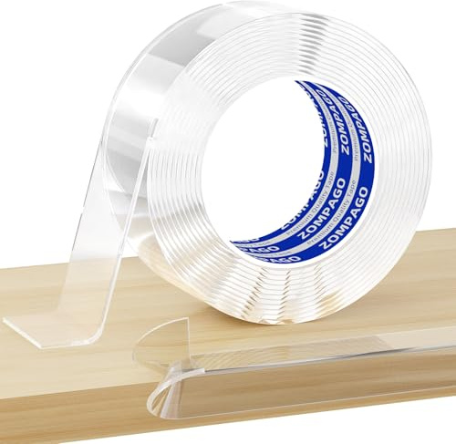 ZOMPAGO Kantenschutz Baby, selbstklebend, transparent, 1Rollen, 4m x 5cm | Eckenschutz Baby für Tisch, Möbel und Wände, weiches Acryl-Kantenschutzband gegen scharfe Kanten, 2 mm dick, rückstandsfrei