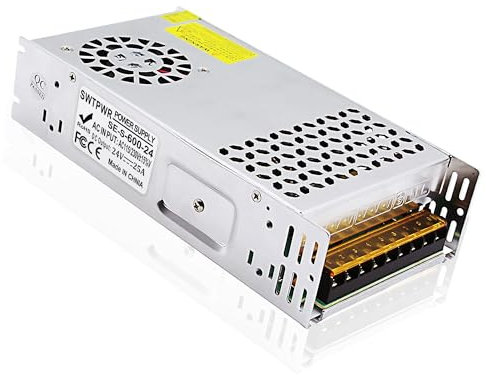 Upgraded DC 24V 25A 600W Schaltnetzteil AC 110V/230V auf DC 24V Netzteil,Transformator mit konstanter Spannung,geeignet für LED-Streifen,Kameras,Überwachungssysteme (DC24V-25A-600W)