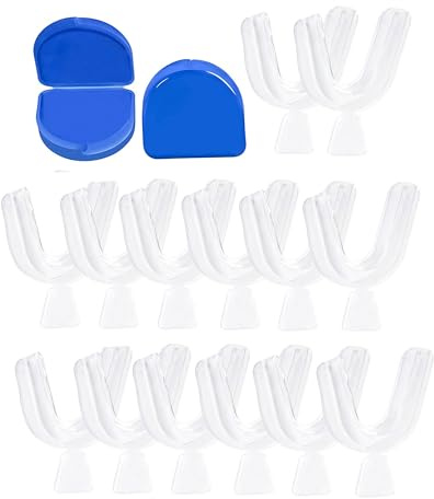 14 paket tandblekningsbrickor kit, munbrickor och 2 tandlådor, termoform formbar blekande tandbricka, munvård, tunn formbar munbricka kit verktyg för blekning