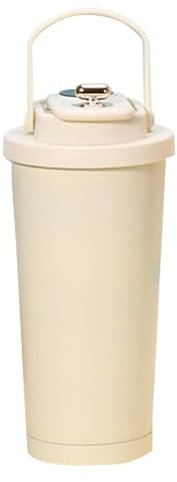 Botella térmica de café | Botella de café térmica de 532 ml con asa – Forro de cerámica portátil antiderrame – Vaso de agua directo para viajes, gimnasio, camping, ciclismo, senderismo