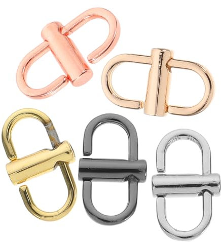 Angoily 5pcs Metal Buckles Strap Buckles Chain Strap Accessories Screw Fastening for Backpack Diy Craft Mixed Colors Suitable for Bag Repair and Replacement
