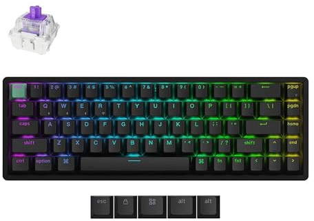 Keychron K6 HE Rapid Trigger Wireless Custom Mechanische Tastatur mit Hall-Effekt Gateron Doppelschienen-Magnetschalter, 2,4 GHz QMK Bluetooth 5.2 RGB Kompatibel mit Mac Windows