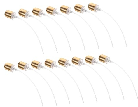 Veemoon 15pcs Perfume Sprayer Replacement Pump Perfume Bottle Sprayer Nozzle Gold Spray Pump Heads for Diy Bottles for Travel and Home Use