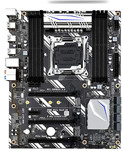 Tarjeta Mere Intel Slot de la Placa base X99 D8 LGA2011-3 USB3.0 NVME M.2 Soporte WiFi SSD DDR4 Memoria y procesador Xeon E5 V3 8DDR4 DIMM Bureauktop