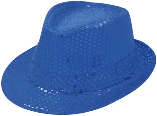 TrendandStylez Pailletten Hut für Karneval & Fasching – Glitzer Fedora Partyhut Damen Herren Kinder | Disco, Silvester, Festival & Kostüm Accessoire | Einheitsgröße, viele Farben, leicht & hochwertig