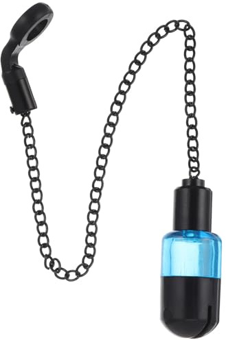 HYTROVE Indicador De Mordida para Pesca Cadena Flexible Azul, Material De Hierro Resistente, Alarma Sensible Sin Luz, Accesorio para Caña De Pescar, Uso En Pesca Marítima y Deportiva