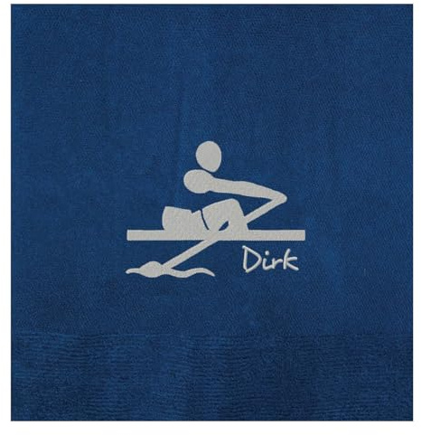Besticktes Handtuch mit Ruderer/Ruderin Sport Geschenkidee Rudersport | personalisiert mit Namen, mehrere Handtuchfarben wählbar