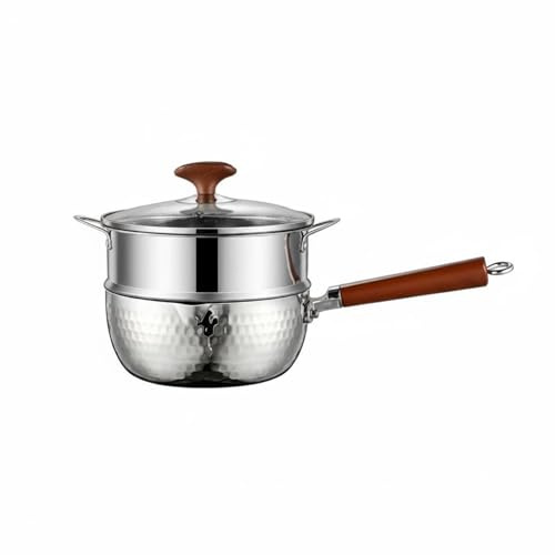 KiBcsLic Olla Japonesa Acero Inoxidable Calentamiento Rápido Olla Sopera Acero Inoxidable Resisn a la Oxidación Para, 20 Cm